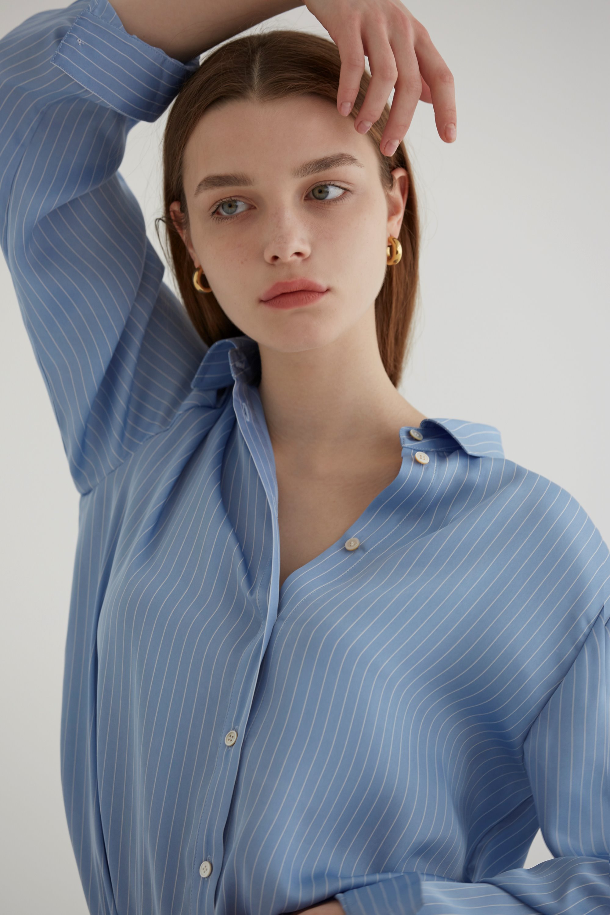ANTHÈSE rouis line blouse , blue