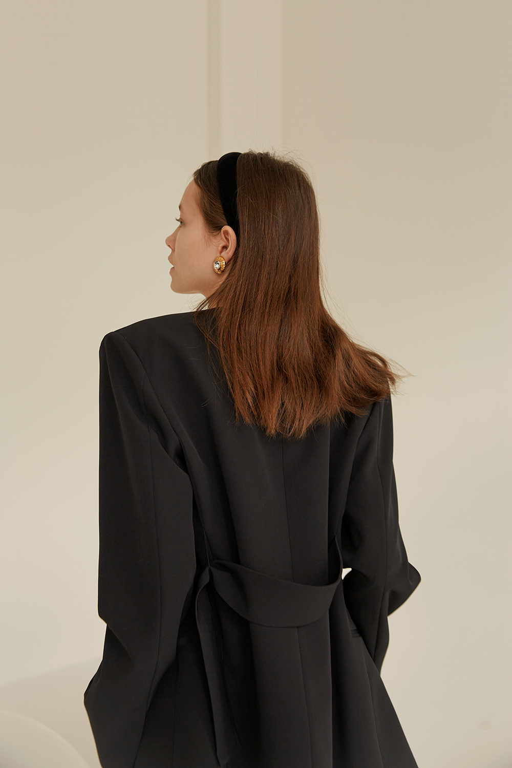 [2 re-order] ANTHÈSE Nouveau collarless jacket, black (30%)