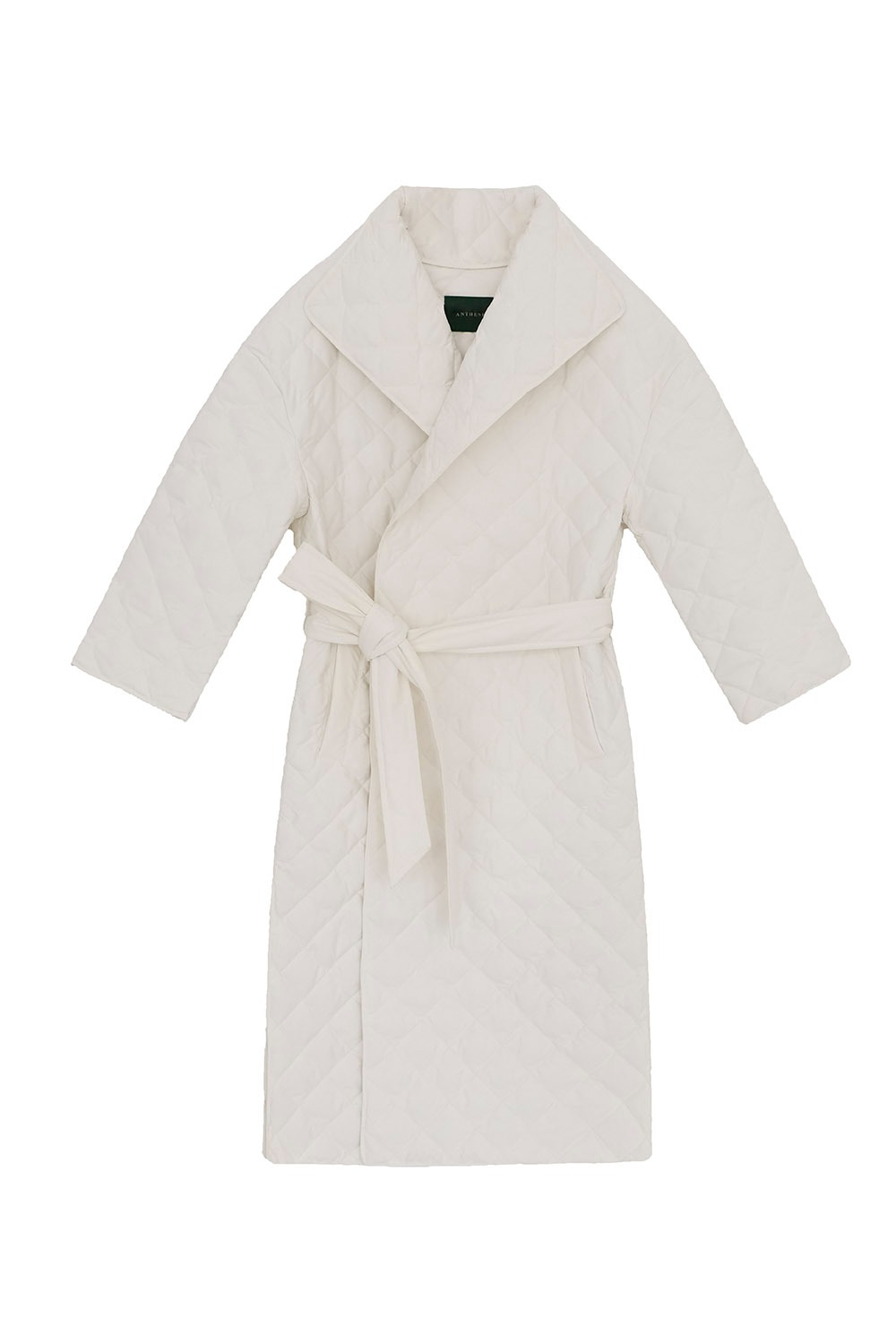 ANTHÈSE goose down quilting padding coat, ivory